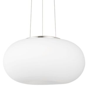 Laagste prijs - Eglo Design HanglampOptica 35cm nikkel met wit - 86814
