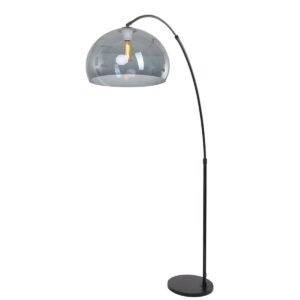 Laagste prijs - Steinhauer BooglampStresa zwart met smoke glas - 9878ZW