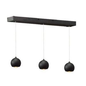 Laagste prijs - Artdelight 3-lichts hanglampDenver zwart - HL DENVER3 ZW