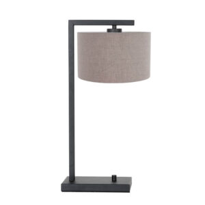 Laagste prijs - Steinhauer Landelijke schemerlampStanger zwart met taupe - 7119ZW