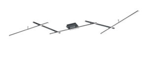 Laagste prijs - Trio PlafonnièreArvin 4-stripe zwart - 628410532