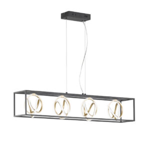 Laagste prijs - Fischer & Honsel Design hanglampGisi 110cm zwart met goud - 60606