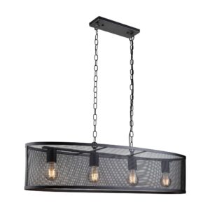 Laagste prijs - Searchlight Eetkamer hanglampFishnet - 2484-4BK