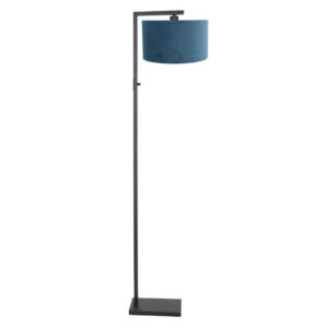Laagste prijs - Steinhauer Strakke vloerlampStanger met blauw velvet - 8222ZW