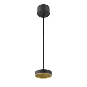 Laagste prijs - SLV HanglampGrip! Flat zwart met goud Ø 14cm - 1009014
