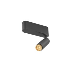 Laagste prijs - SLV OpbouwspotGrip! S zwart met goud 2700K - 1009038