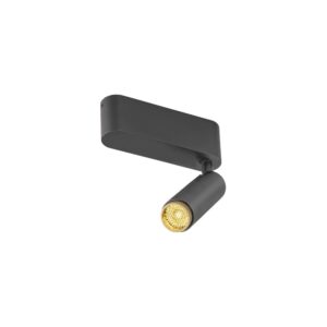Laagste prijs - SLV OpbouwspotGrip! S zwart met goud 3000K - 1009039