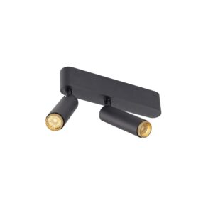 Laagste prijs - SLV OpbouwspotGrip! S 2-lichts zwart 2700K - 1009046