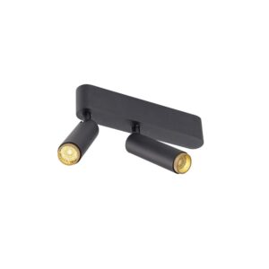 Laagste prijs - SLV OpbouwspotGrip! S 2-lichts zwart 3000K - 1009047