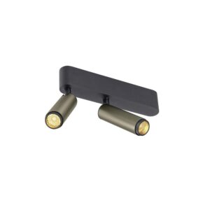 Laagste prijs - SLV OpbouwspotGrip! S 2-lichts brons 3000K - 1009049