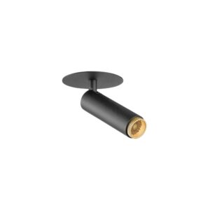 Laagste prijs - SLV InbouwspotGrip! S zwart met goud 2700K - 1009054