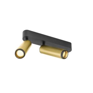 Laagste prijs - SLV OpbouwspotGrip! M 2-lichts goud 3000K - 1009083