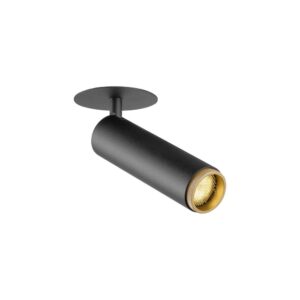 Laagste prijs - SLV InbouwspotGrip! M zwart met goud 3000K - 1009087