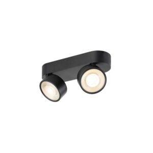 Laagste prijs - SLV OpbouwspotKalu 2.0 dubbel zwart 2700K - 1010264