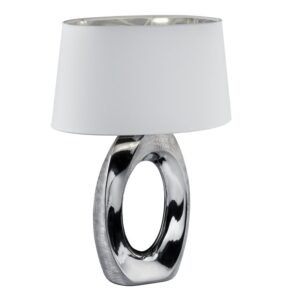 Laagste prijs - Trio TafellampTaba 52cm chroom met wit - R50521089