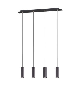 Laagste prijs - Trio HanglampMarley 4-lichts mat zwart - 312400432