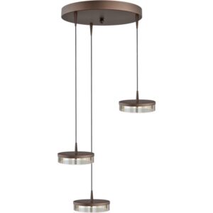Laagste prijs - Masterlight 3-lichts hanglampImperia Ø 35cm cacao bruin - 2042-15-15-02-35-3