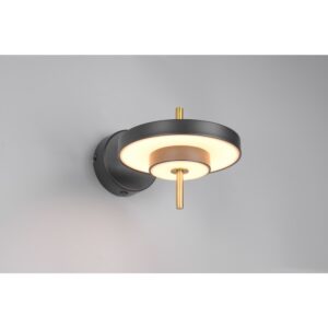 Laagste prijs - Trio Moderne wandlampKeaton zwart met goud - 240270180