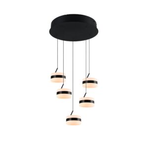 Laagste prijs - Trio Design hanglampDios zwart 5-lichts - 331430532