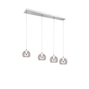 Laagste prijs - Trio HanglampFlynt 4-lichts chroom - 331610406