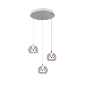 Laagste prijs - Trio HanglampFlynt 3-lichts chroom - 331630306