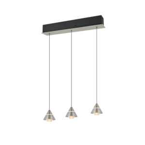 Laagste prijs - Trio Design hanglampRomeo 3-lichts nikkel - 337010307