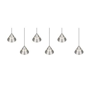 Laagste prijs - Trio Design hanglampRomeo 6-lichts nikkel - 337010607