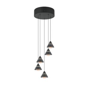 Laagste prijs - Trio Design hanglampRomeo 5-lichts zwart - 337030532
