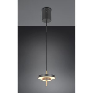 Laagste prijs - Trio Design hanglampKeaton zwart met goud Ø 20cm - 340210180