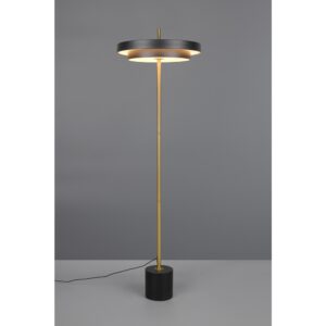 Laagste prijs - Trio Moderne vloerlampKeaton zwart met goud - 440210180