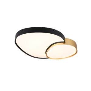 Laagste prijs - Trio Organische plafonniereRise 77cm zwart met goud - 647519280