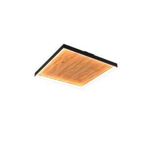 Laagste prijs - Trio Design plafondlampKalea zwart met hout - 655510130