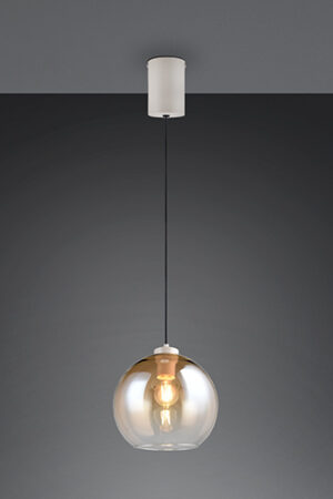 Laagste prijs - Trio HanglampLiora amber glas - R36601013