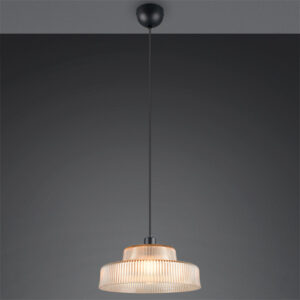Laagste prijs - Trio Klassieke hanglampAbella amber glas - R36761013
