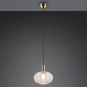Laagste prijs - Trio Klassieke hanglampElvezia transparant glas - R36771052