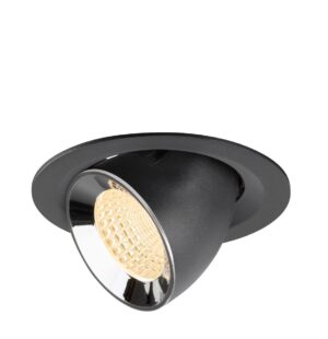 Laagste prijs - SLV InbouwspotNuminos Gimble M zwart/chroom 2700K - 55gr - 1009549