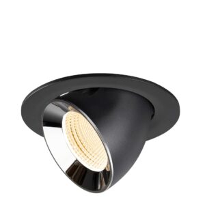 Laagste prijs - SLV InbouwspotNuminos Gimble L zwart/chroom 2700K - 55gr - 1009711