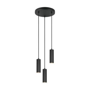 Laagste prijs - Trio 3-lichts hanglampSoka zwart - 367730332