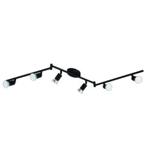 Laagste prijs - Eglo PlafondlampBuzz-Led 6-lichts zwart - 780462