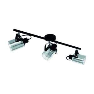 Laagste prijs - Eglo PlafondlampBerregas 3-lichts zwart met chroom - 780474