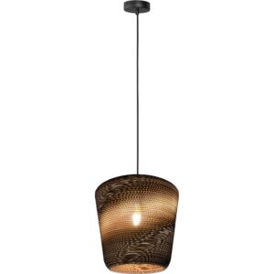 Laagste prijs - Masterlight Zwarte hanglampCarta Moody Ø 34cm Think Paper kap - 2540-05-05-34