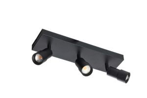 Laagste prijs - ETH Opbouw spot 3x ledLiam zwart - rechthoekig - 05-SP1304-30