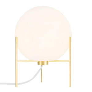 Laagste prijs - Nordlux Glazen tafellampAlton messing met wit glas - 47645001