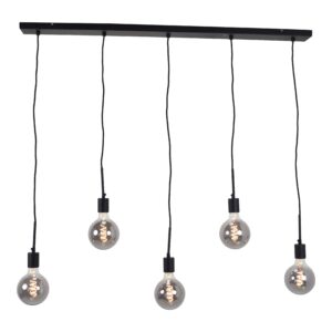 Laagste prijs - Urban Interiors HanglampBulby 5-lichts Zwart - AI-CL-2200-5