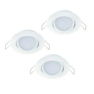 Laagste prijs - Eglo Set van 3 inbouwspotsEdith wit - 33074