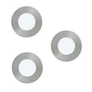 Laagste prijs - Eglo Set van 3 inbouwspotsFueva 1 nikkel - 33084