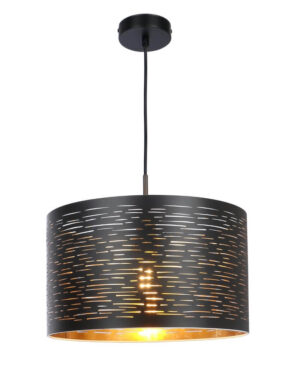 Laagste prijs - Globo Zwarte hanglampTunno Ø 38cm - 15342