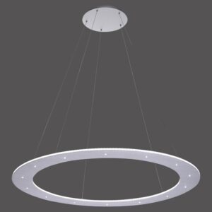 Laagste prijs - Paul Neuhaus Led hanglampPure Cosmo geborsteld metaal - Ø 75cm - 2539-95