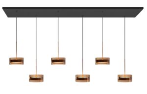Laagste prijs - Highlight 6-lichts hanglampMini Enzo dimbaar - H5746.32