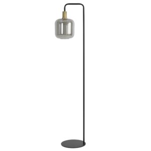 Laagste prijs - Light & Living VloerlampLekar met smoke glas en goud - 1861884
